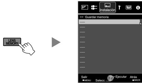 JVC DLA-X500R - Guardar datos de ajuste - 1