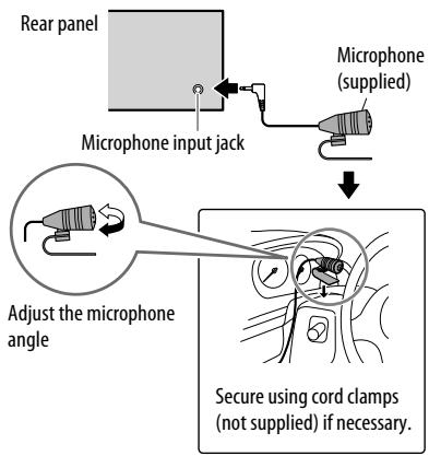 JVC KD-R971BT - Connect the microphone - 1