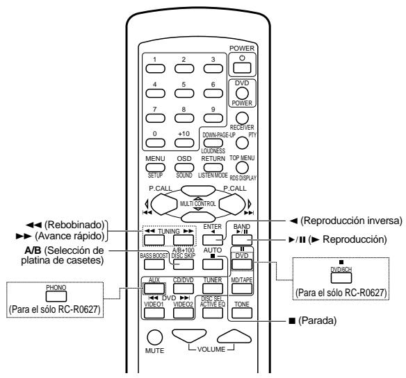 KENWOOD KRF-V4070D - Operaciones de platina de casetes, reproductor de CD y grabadora de MD - 1