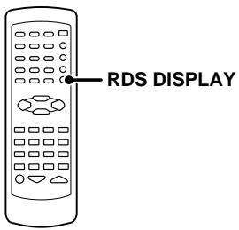 KENWOOD KRF-V4070D - Uso de la tecla RDS DISPLAY - 1