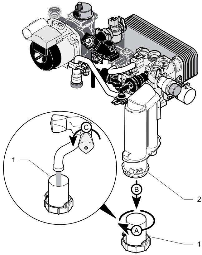 SAUNIER DUVAL ISOTWIN CONDENS F25 - Remplissage du circuit d'eau chaude sanitaire - 1