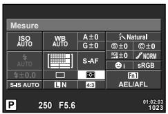 OLYMPUS OM-D E-M10 - Sélection de la mesure de la brillance par l'appareil (mesure) - 1