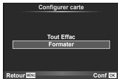 OLYMPUS OM-D E-M10 - Formatage de la carte (Configurer carte) - 1