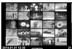 OLYMPUS OM-D E-M10 - Affichage de l'index/Affichage du calendrier - 3