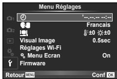 OLYMPUS OM-D E-M10 - Utilisation du menu de configuration - 1