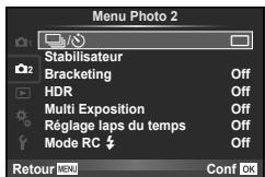 OLYMPUS OM-D E-M10 - Réglage du retardateur (□/心) - 1