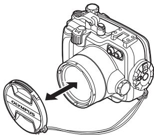 OLYMPUS PT-054 - Montage et retrait du bouchon d'objetif - 1