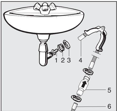 MIELE TCE 620 WP - Raccordement direct au siphon d'un évier - 2
