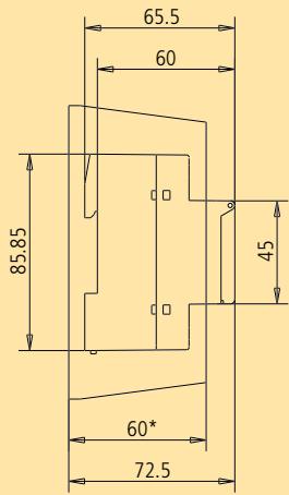 THEBEN ZS 600 DCF EIB-KNX - Dimensions selon DIN 43 880 - 2