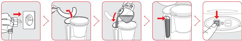 TEFAL REVEIL CAFE CONNECTEE CM450800 - Préparation du café - 1