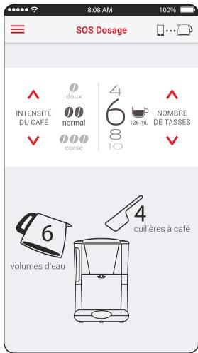 TEFAL REVEIL CAFE CONNECTEE CM450800 - SOS dosage - 1