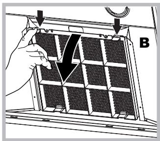 HOTPOINT HLC 9.5S AT X/HA - Substituição do FILTER de carvão (B) - 1