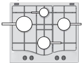 HOTPOINT PCN 642 IX/HA - Conseils pratiques pour l'utilisation des brûleurs - 1