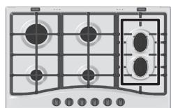HOTPOINT PCN762S/IX/HA - Quelques conseils pratiques pour mistréux utiliser les brûleurs centraux "Demi-Poissonnière" - 3