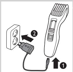 PHILIPS HC 3400 - Preparar o aparelho - 2