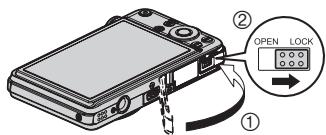 CASIO EXILIM 12.1 - Fermez le couvercle de batterie. - 1