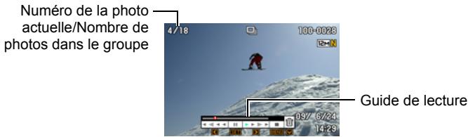 CASIO EXILIM 12.1 - Appuyez sur [SET] pour procéder à la lecture des photos du groupe CS. - 1