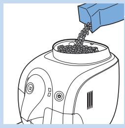 PHILIPS HD8650 - Remplissage du réservoir à grains de café - 1