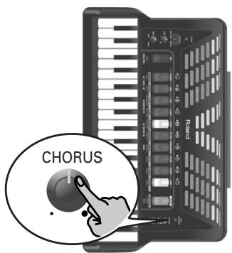 ROLAND FR-3X BK - Actionnez la commande [CHORUS] pour régler le niveau de l'effet CHORUS. - 1