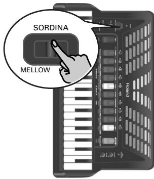 ROLAND FR-3X BK - Utilisation de la sourdine (sordina) - 1