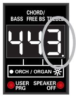 ROLAND FR-3X BK - Appuyez une fois sur le registre [ORGAN/ ORCHESTRA] si vous voulez sélectionner un son d'orchestre et deux fois si vous voulez utiliser un son d'orgue. - 1