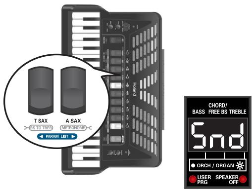 ROLAND FR-3X BK - Maintenez le registre [SET] enforcé. - 1