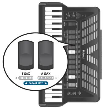 ROLAND FR-3X BK - Maintenez le registre [SET] enforcé. - 1