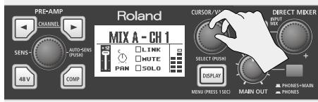 ROLAND OCTA-CAPTURE - Appuyez sur la commande [cursor/value]. - 5