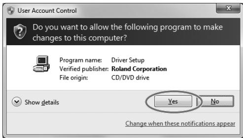 ROLAND OCTA-CAPTURE - Une fenêtre de contrôle du compte utilisé apparait. - 1