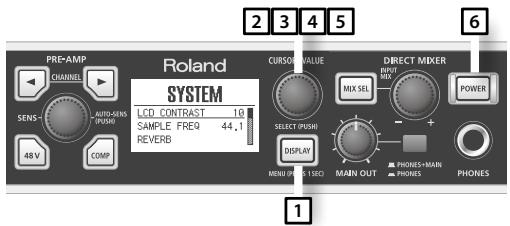ROLAND OCTA-CAPTURE - Régler la fréquence d'échantillonnage - 1