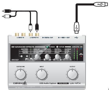 ROLAND UA-4FXCW - Branchement de votre système d'écoute - 2