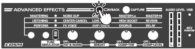 ROLAND UA-4FXCW - Modification du son à l'aide des quatre boutons rotatifs - 7