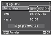 PENTAX QS1 - Réglage de la date et de l'heure - 1