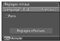 PENTAX QS1 - Utilisez ▲▼ ▲▶ pour sélectionner la langue voulue et appuyez sur Ⓒ. - 1