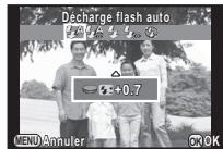 PENTAX QS1 - Appuyez sur  et utilisez pour corriger l'intensité du flash. - 1