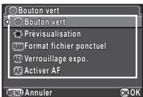 PENTAX QS1 - Réglage du fonctionnement de O - 1