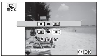 PENTAX WG-3 - Copie de fichiers de la mémoire intégrée vers la carte mémoire SD - 1