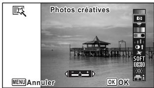 PENTAX WG-3 - Utilisez le bouton de navigation (◀▶) pour ajuster l'effet. - 1