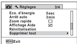 PENTAX WG-3 - Suppression de toutes les images et fichiers son - 3