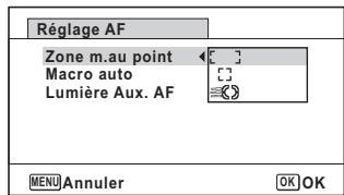 PENTAX WG-3 - Modification de la zone de mise au point (zone AF) - 1