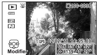 PENTAX WG-3 - Affichage des données GPS enregistrées sur une image - 1