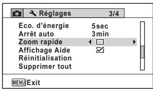 PENTAX WG-3 - Paramétrage de la fonction de zoom rapide - 1