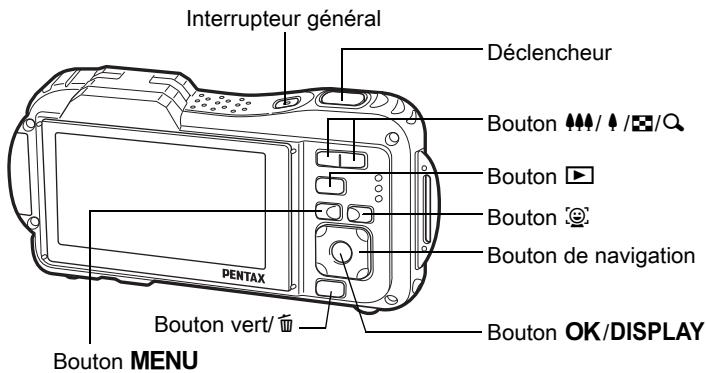 PENTAX WG-3 - Noms des éléments fonctionnels - 1