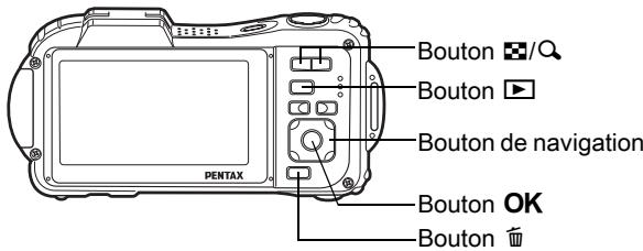 PENTAX WG-3 - Suppression d'images et de fichiers son sélectionnés - 2