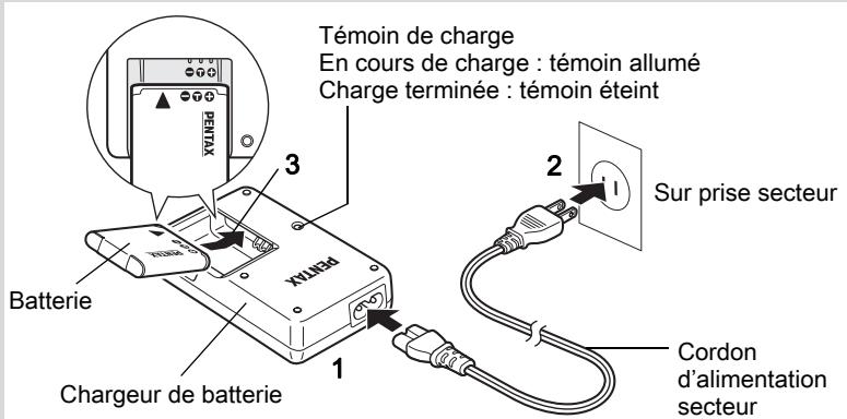 PENTAX WG-3 - Charge de la batterie - 1