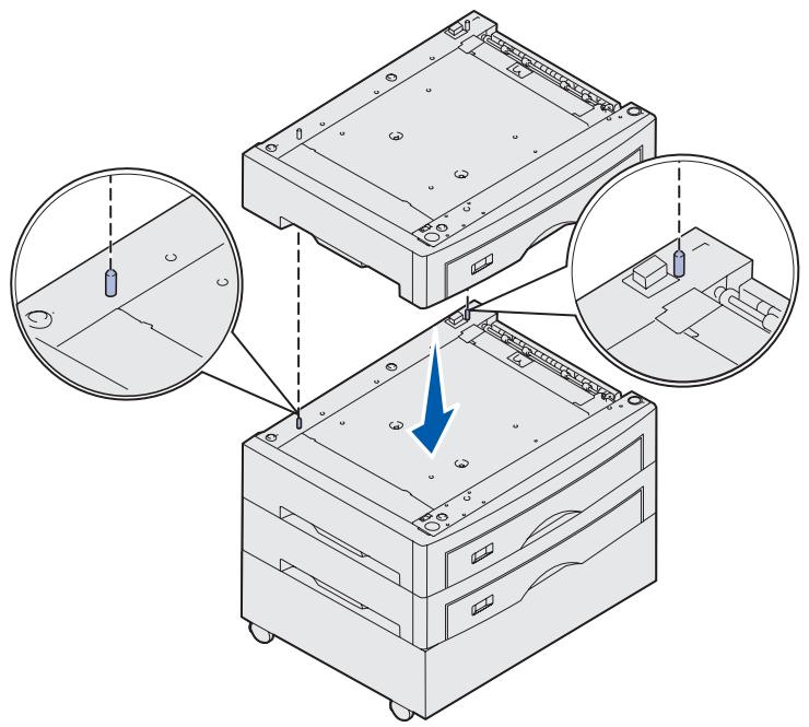 LEXMARK C912 - Installieren einer 550-Blatt-Papierzuführung - 2