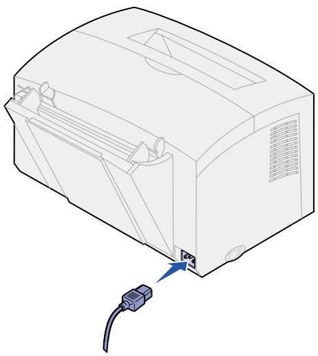 LEXMARK E322 - Anschlieben des Netzkabels - 1
