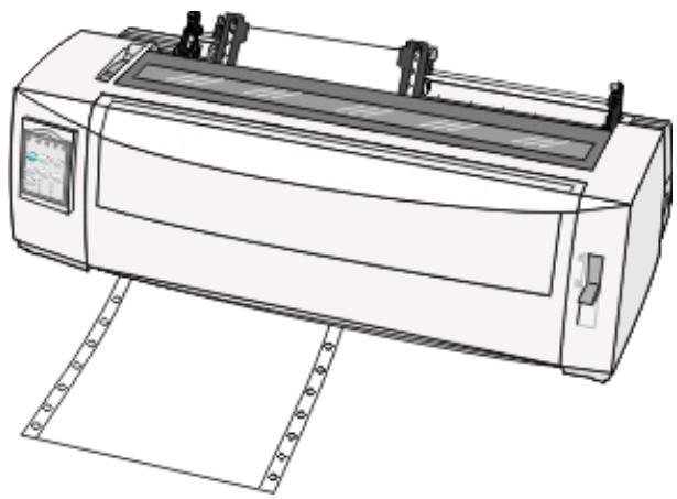 LEXMARK FORMS PRINTER 2500 - Position du tracteur tirant - 1