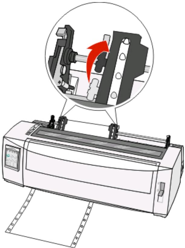 LEXMARK FORMS PRINTER 2500 - Chargement de papier listing par l'avant à l'aide du tracteur tirant - 6