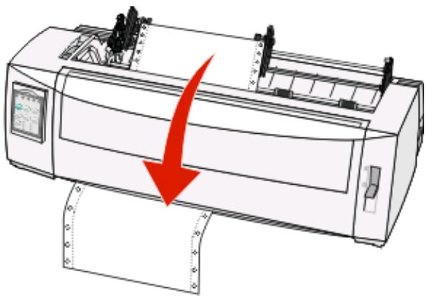 LEXMARK FORMS PRINTER 2500 - Chargement de papier listing par l'avant à l'aide du tracteur tirant - 5
